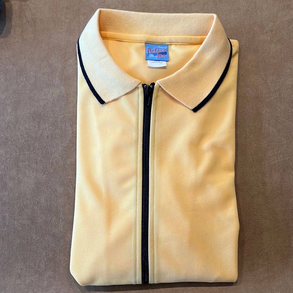 Haband Active Joe Travelers/Guayabera Zip Up Shirt, Size M